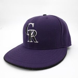 Colorado Rockies Hat Cap Fitted 7 3/4 Purple MLB Baseball New Era 59Fifty‎